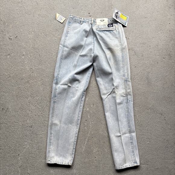 Deadstock 90s Dockers Jeans 28x30 Pleated Denim Levi’s Baggy Acid Wash Vintage - Picture 12 of 15